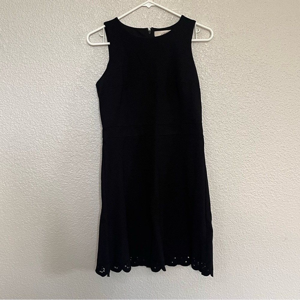 LOFT Black Sleeveless Mini Dress petites size 4P